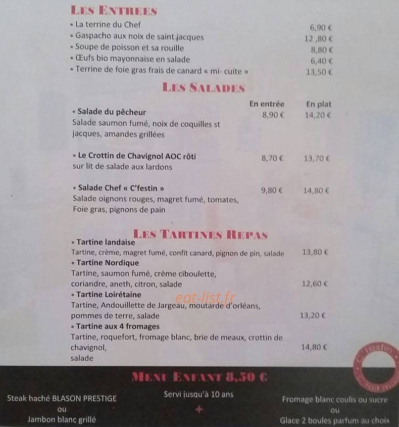 C'festin — carte page 1