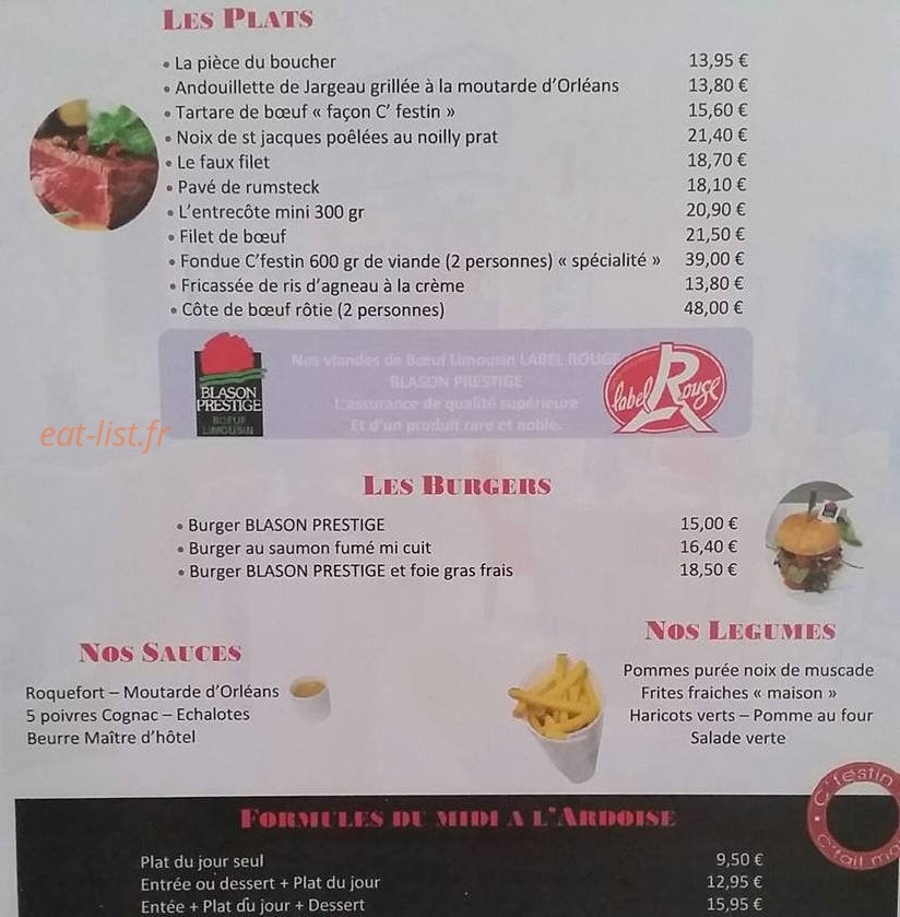 C'festin — carte page 2