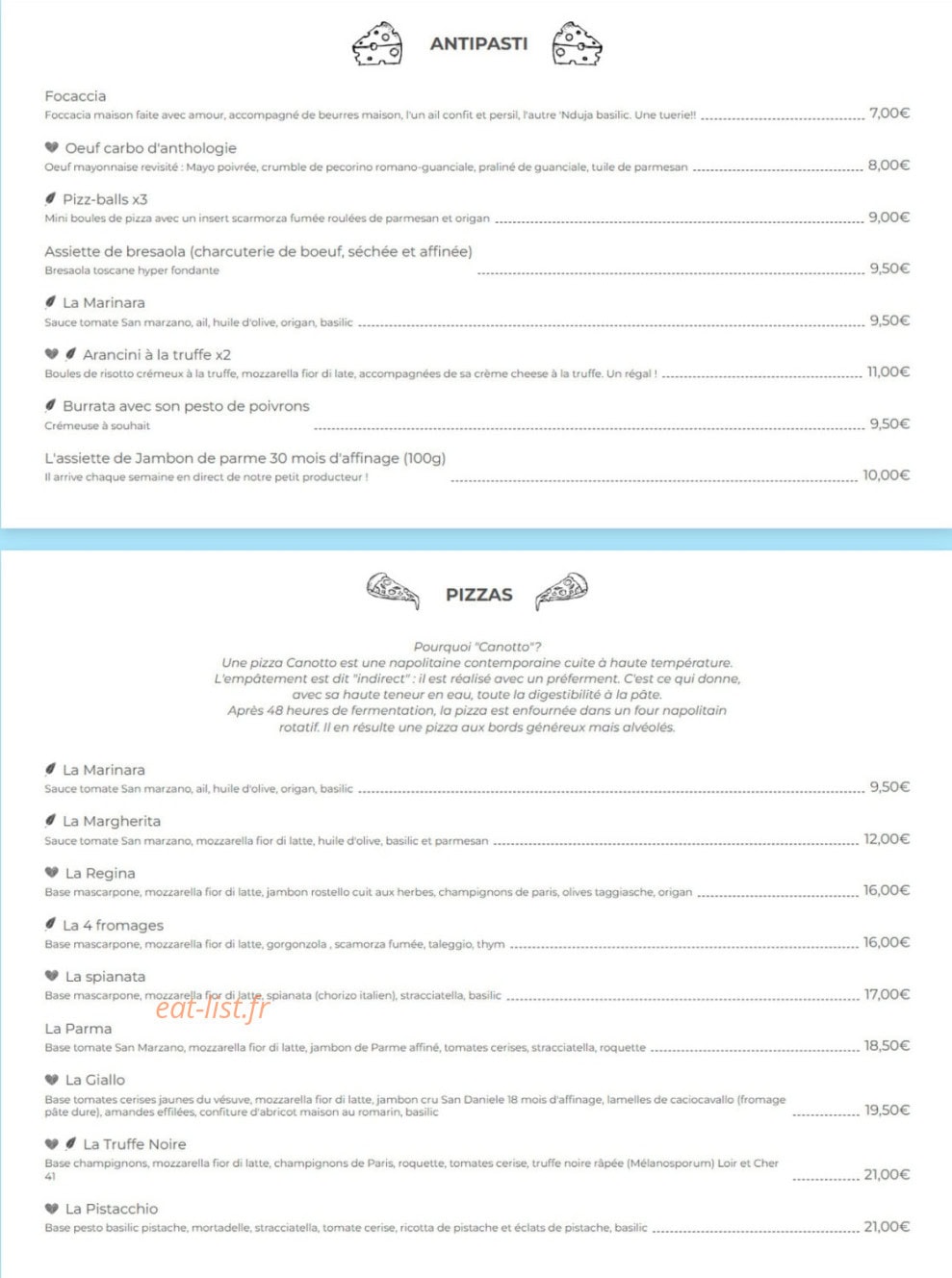 Canotto — carte page 1