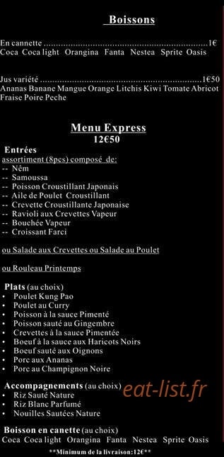 Chef Panda — carte page 6