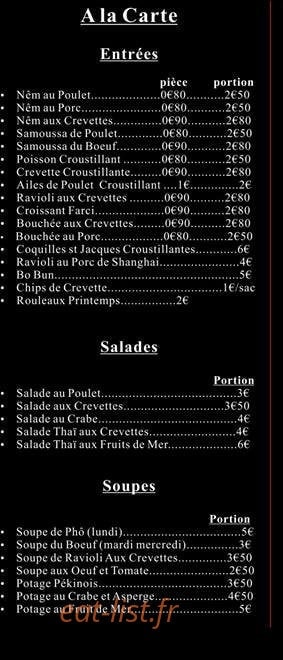 Chef Panda — carte page 3
