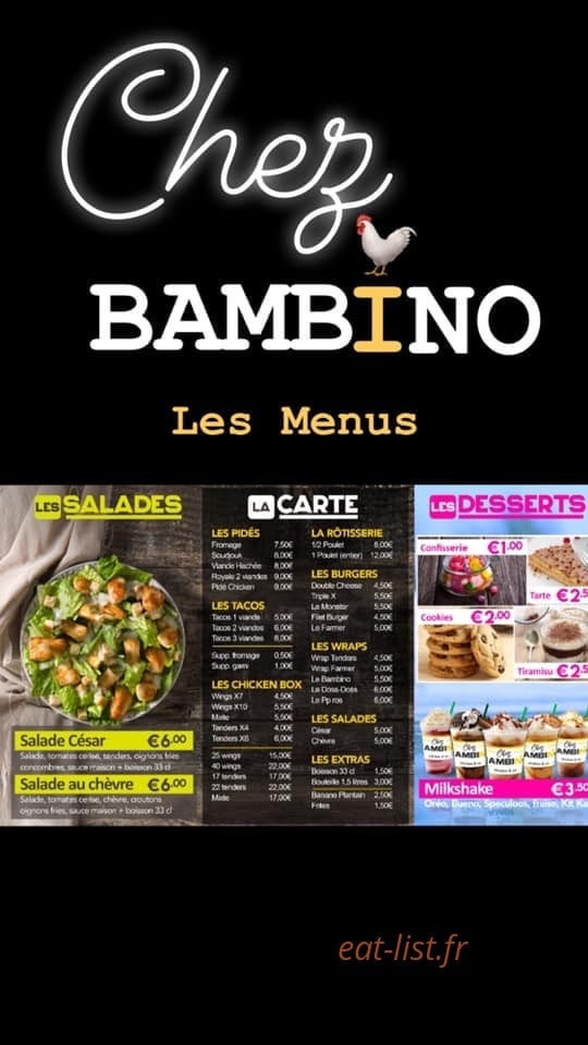 Chez Bambino — carte page 2
