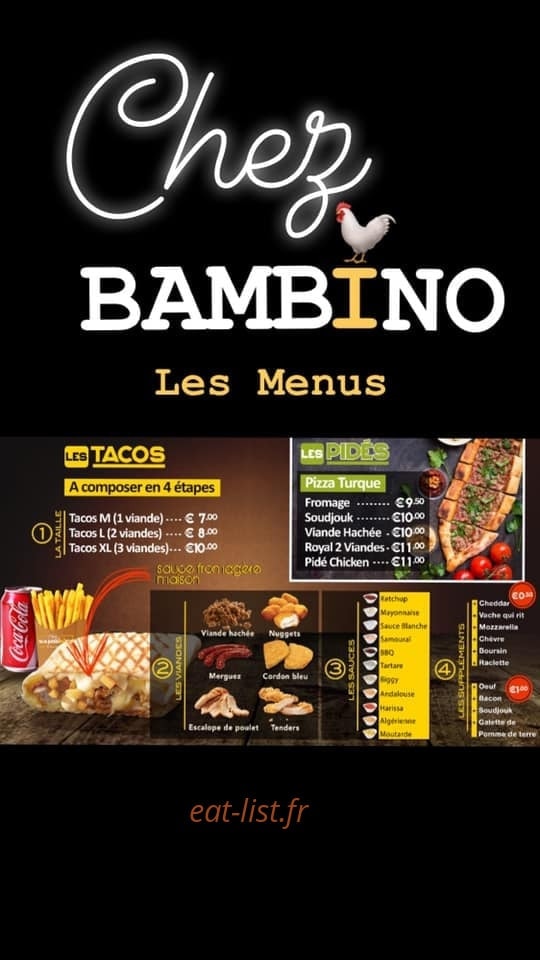 Chez Bambino — carte page 4
