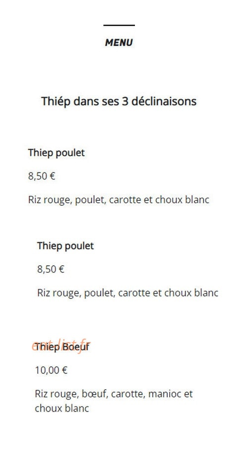 Chez fa — carte page 1