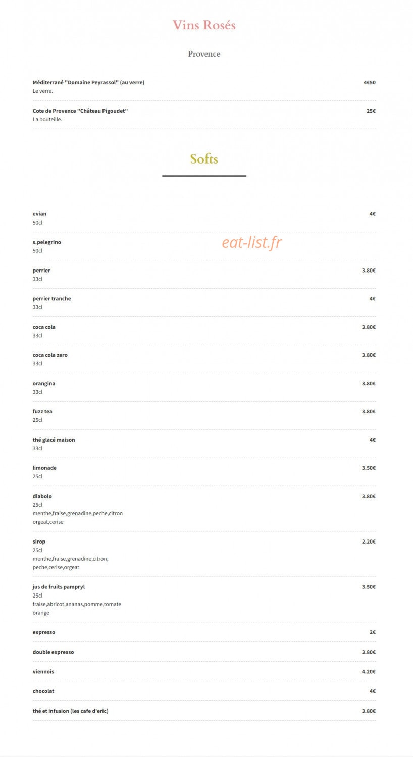 Chez Jean-Léon — carte page 9