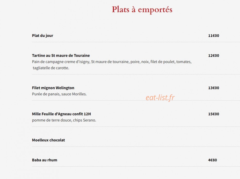Chez Jean-Léon — carte page 3