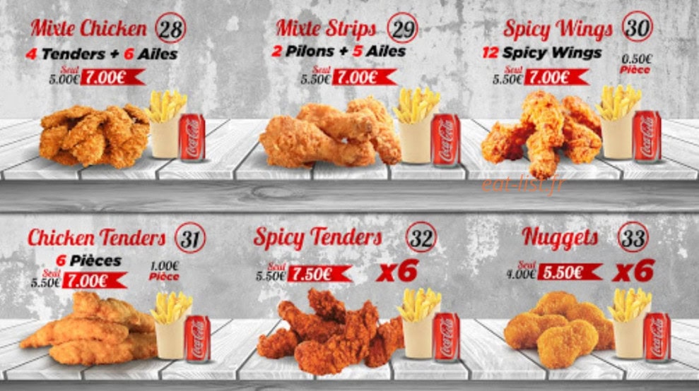 Chicken Flavor — carte page 7