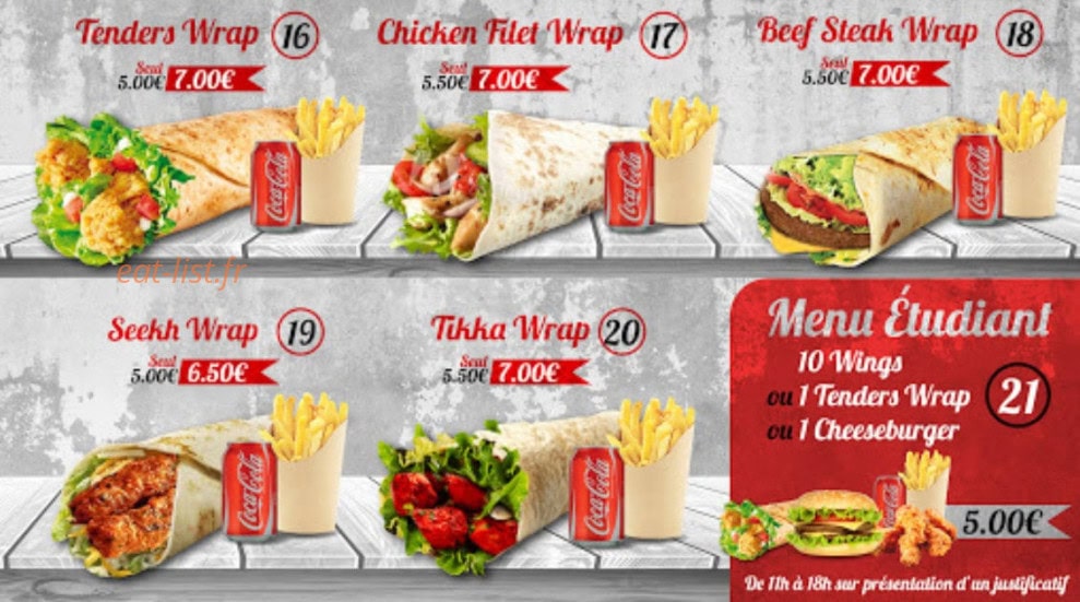 Chicken Flavor — carte page 6