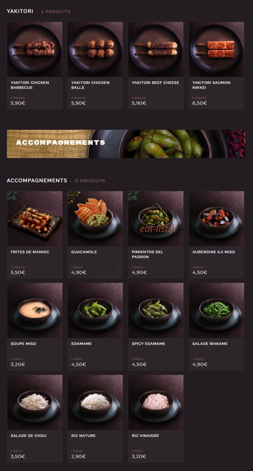 Côté Sushi — carte page 11