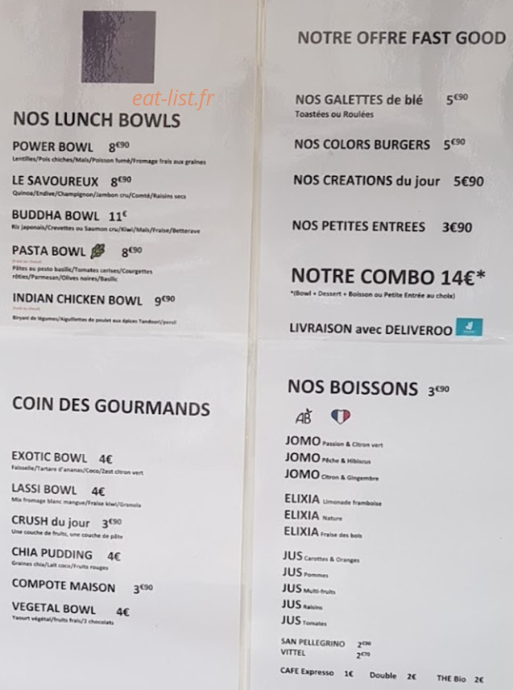D'Herbes & D'Epices — carte page 1