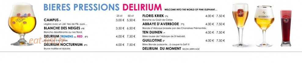 Délirium café — carte page 4