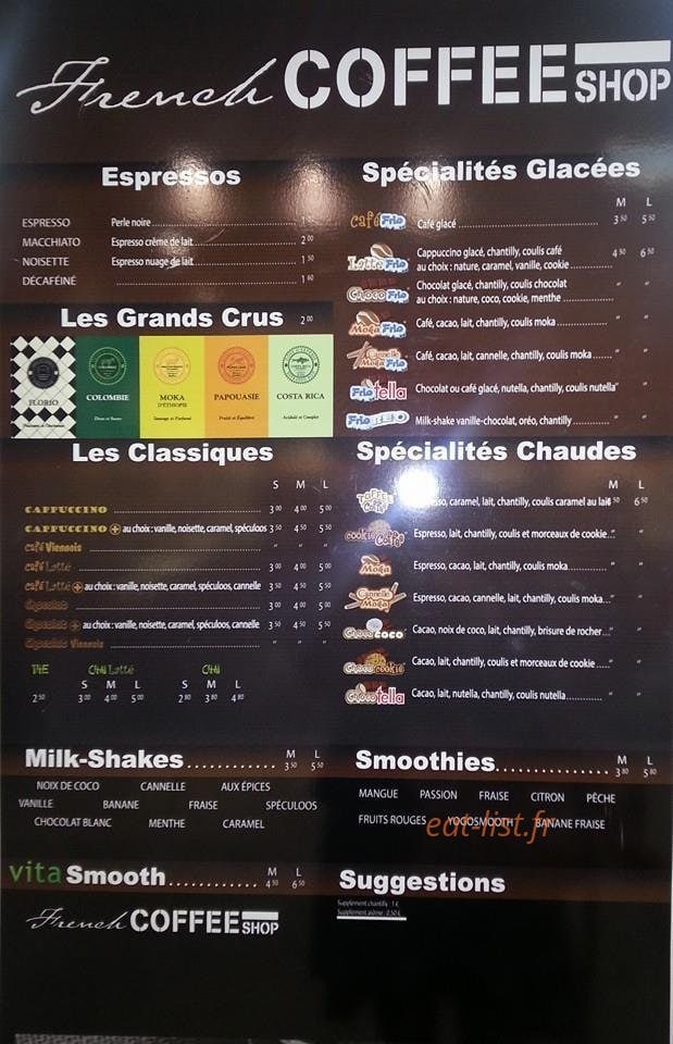 French Coffee Shop — carte page 3