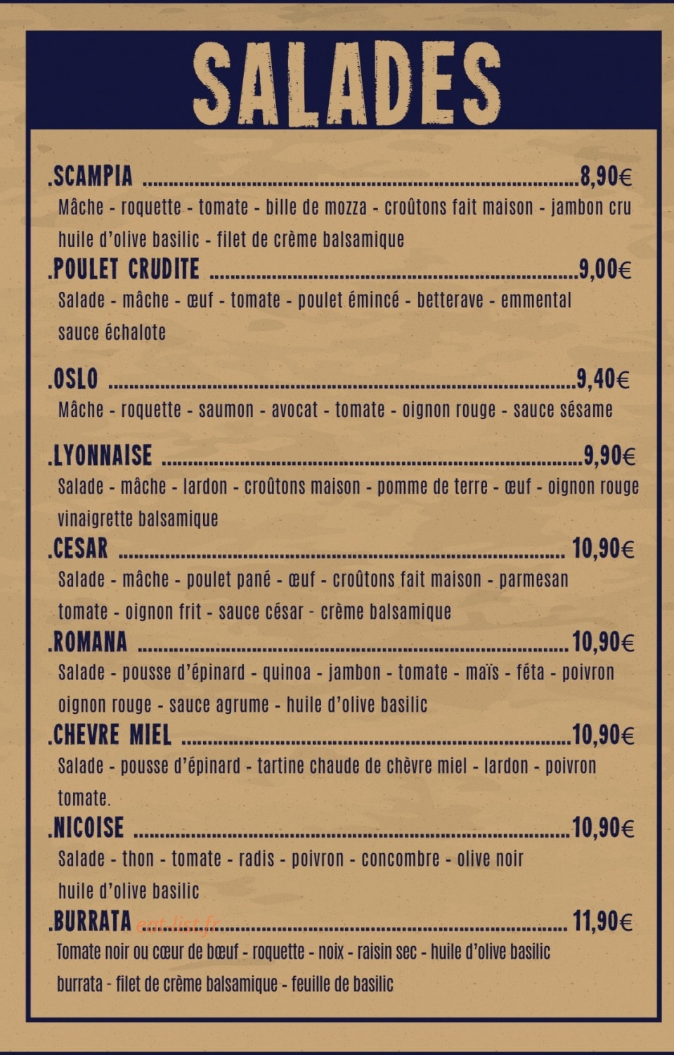 Freshkin — carte page 2