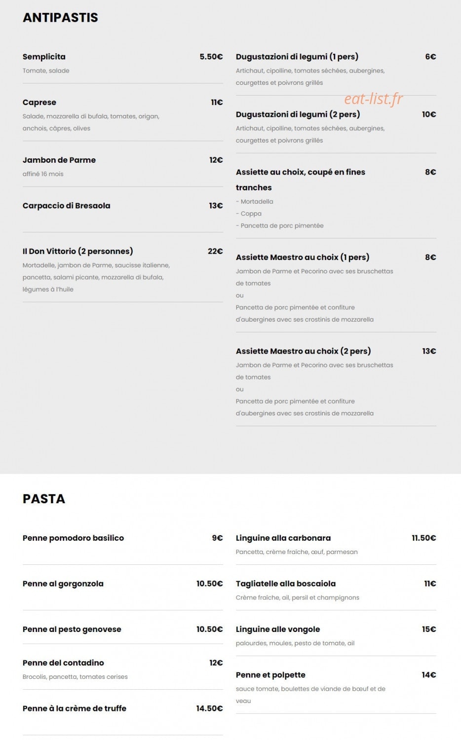 Il Don Vittorio — carte page 1