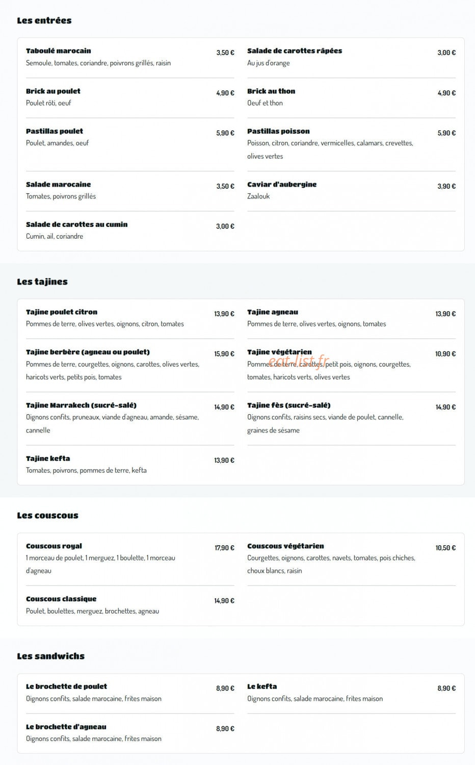 Kool Mama — carte page 1
