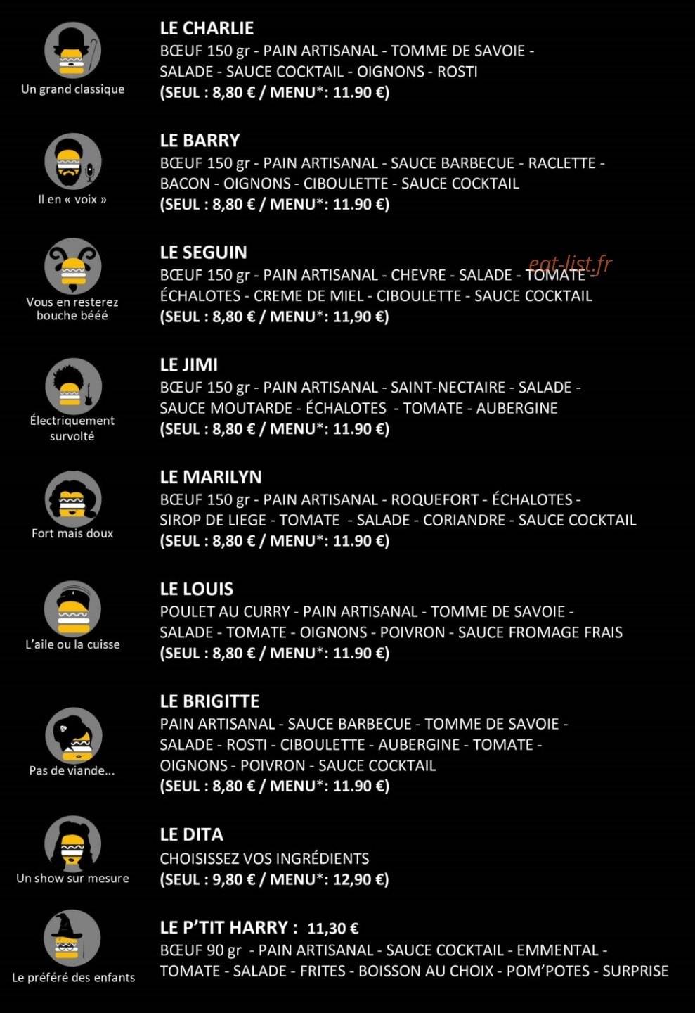 L'Art En Burger — carte page 2