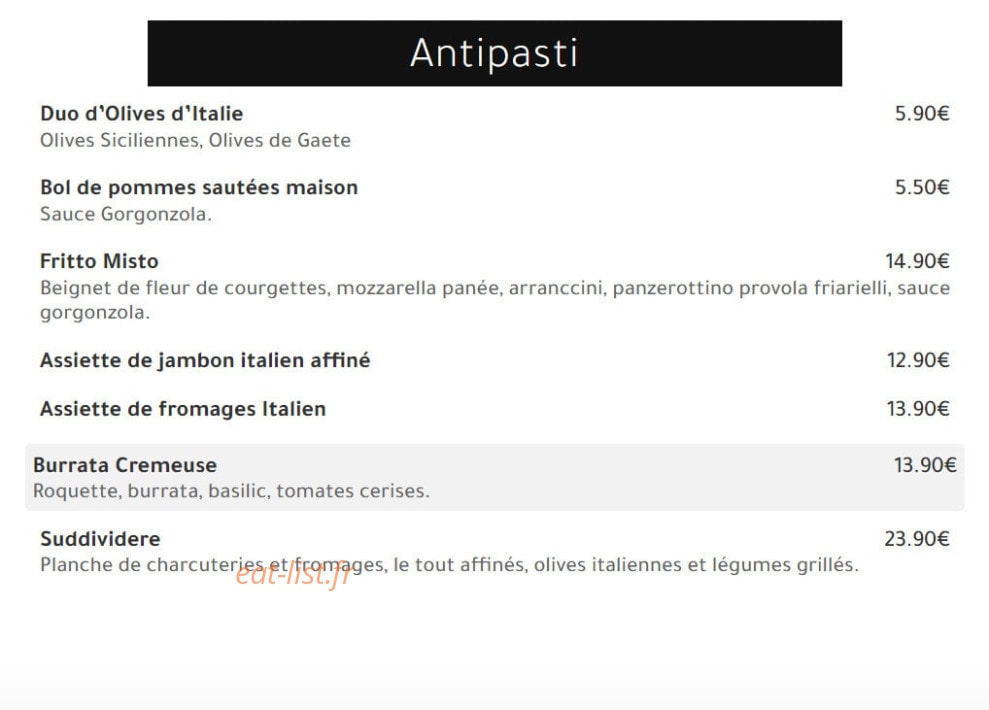 L'Artistic — carte page 1