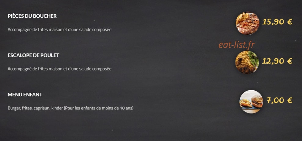 L'atelier du Burger — carte page 2