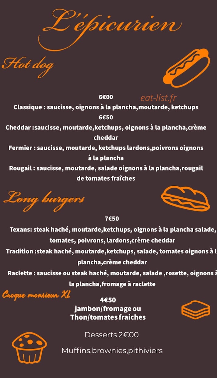 L'épicurien — carte page 1