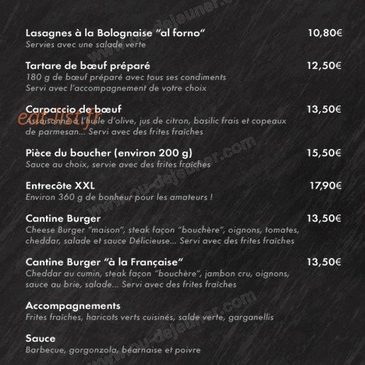 La Cantine — carte page 6