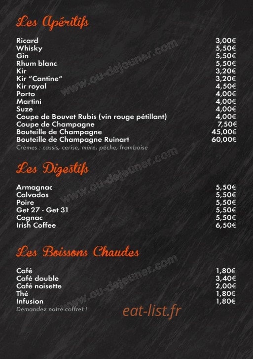 La Cantine — carte page 8