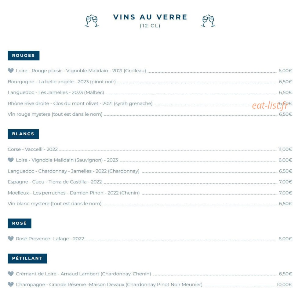 La Chopine — carte page 1