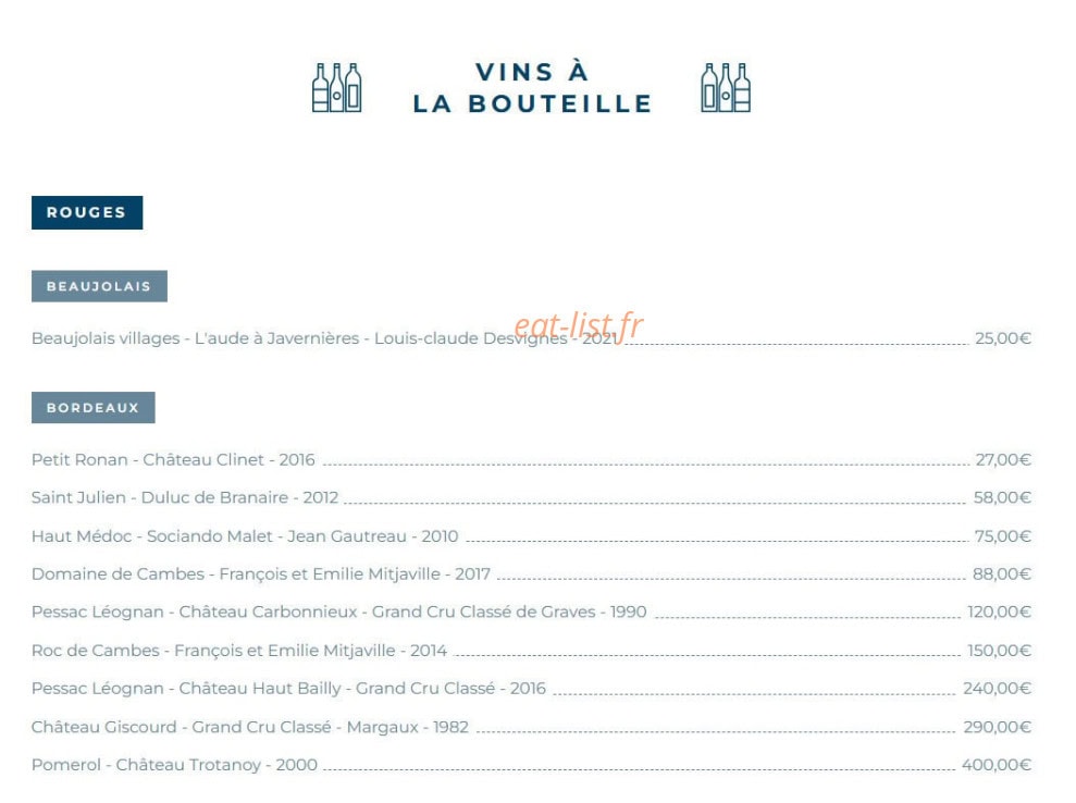 La Chopine — carte page 7