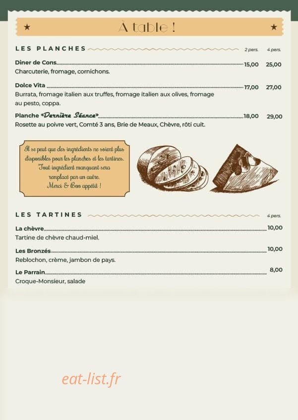 La dernière séance — carte page 1