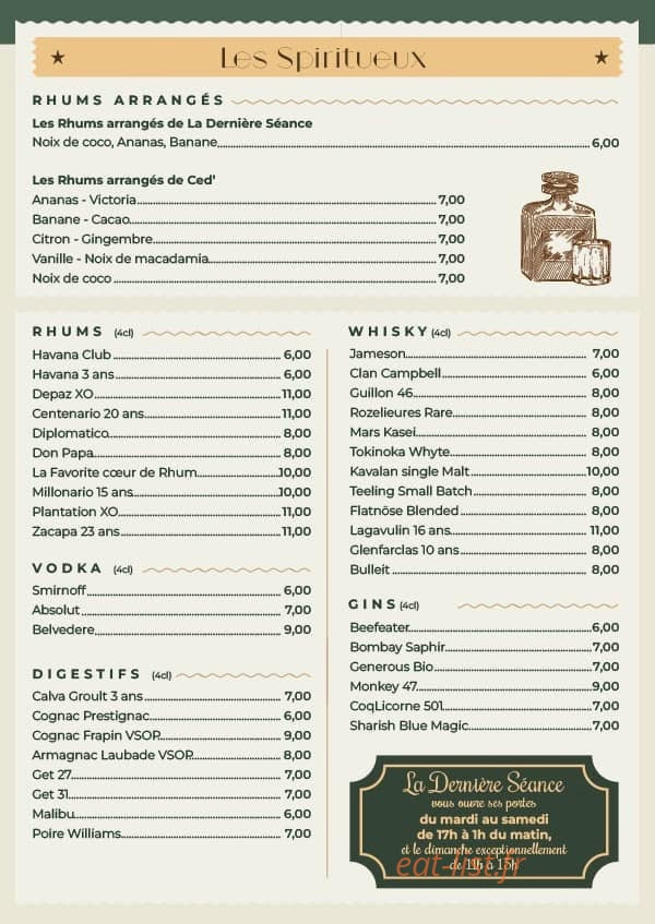La dernière séance — carte page 2