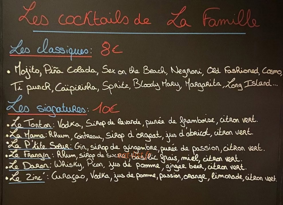 La Famille — carte page 1