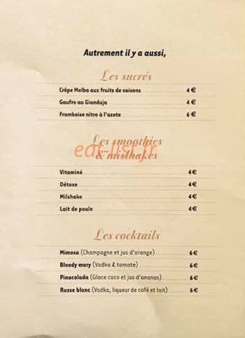 Le Café du Théâtre — carte page 3