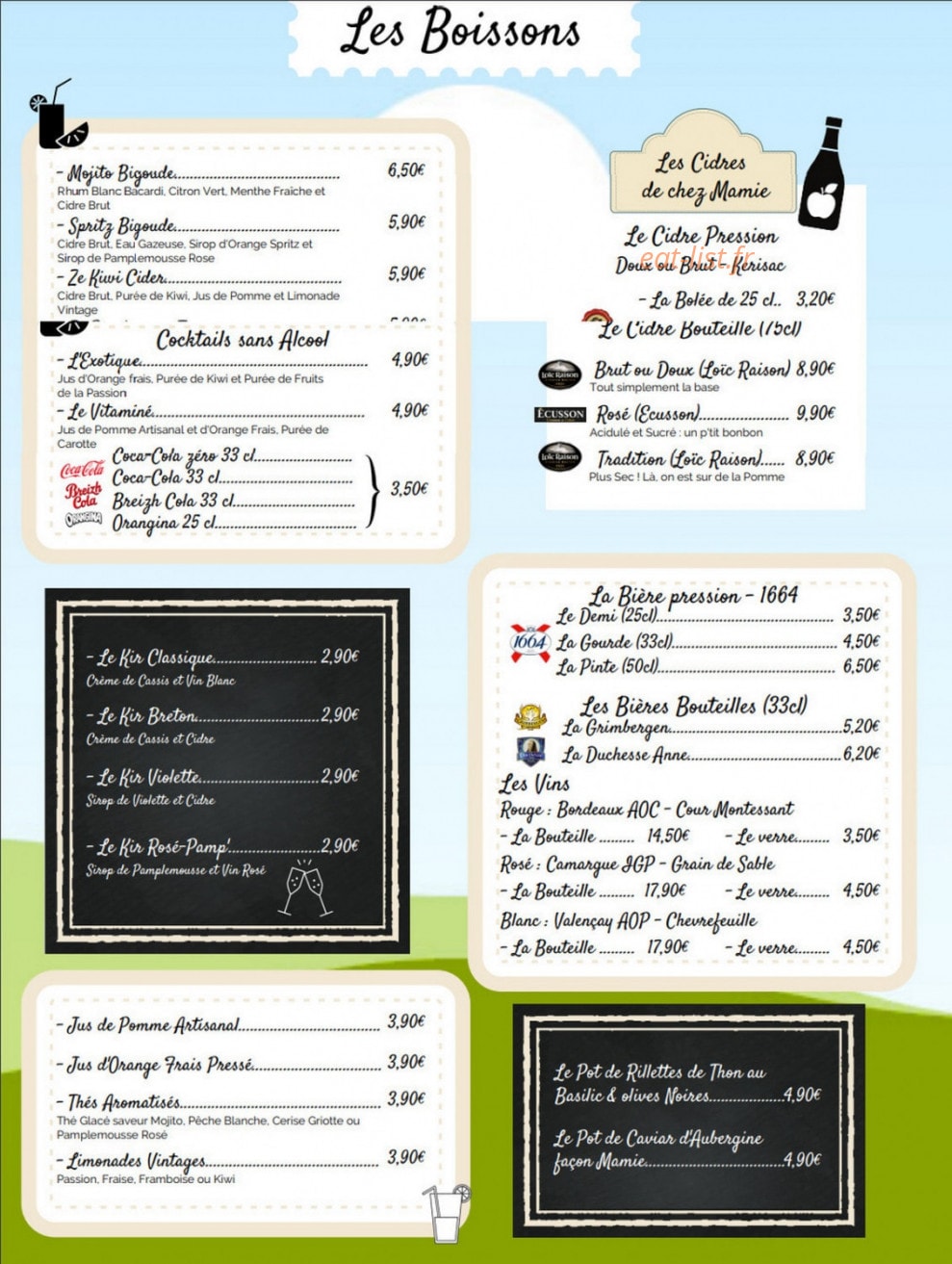 Le Comptoir de Mamie Bigoude — carte page 4