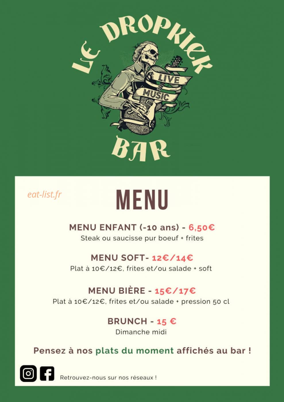Le Dropkick — carte page 1