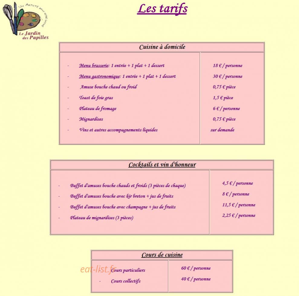 Le Jardin des Papilles — carte page 4