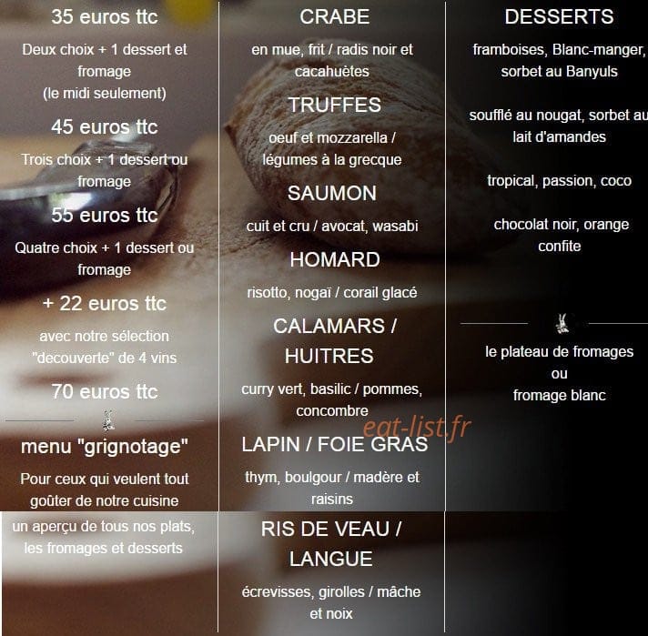 Le Lièvre Gourmand — carte page 1