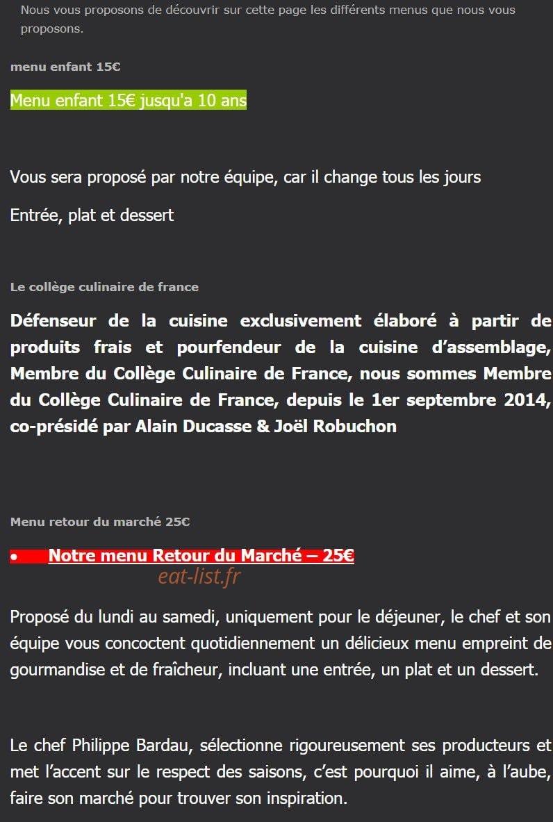 Le Lift — carte page 1