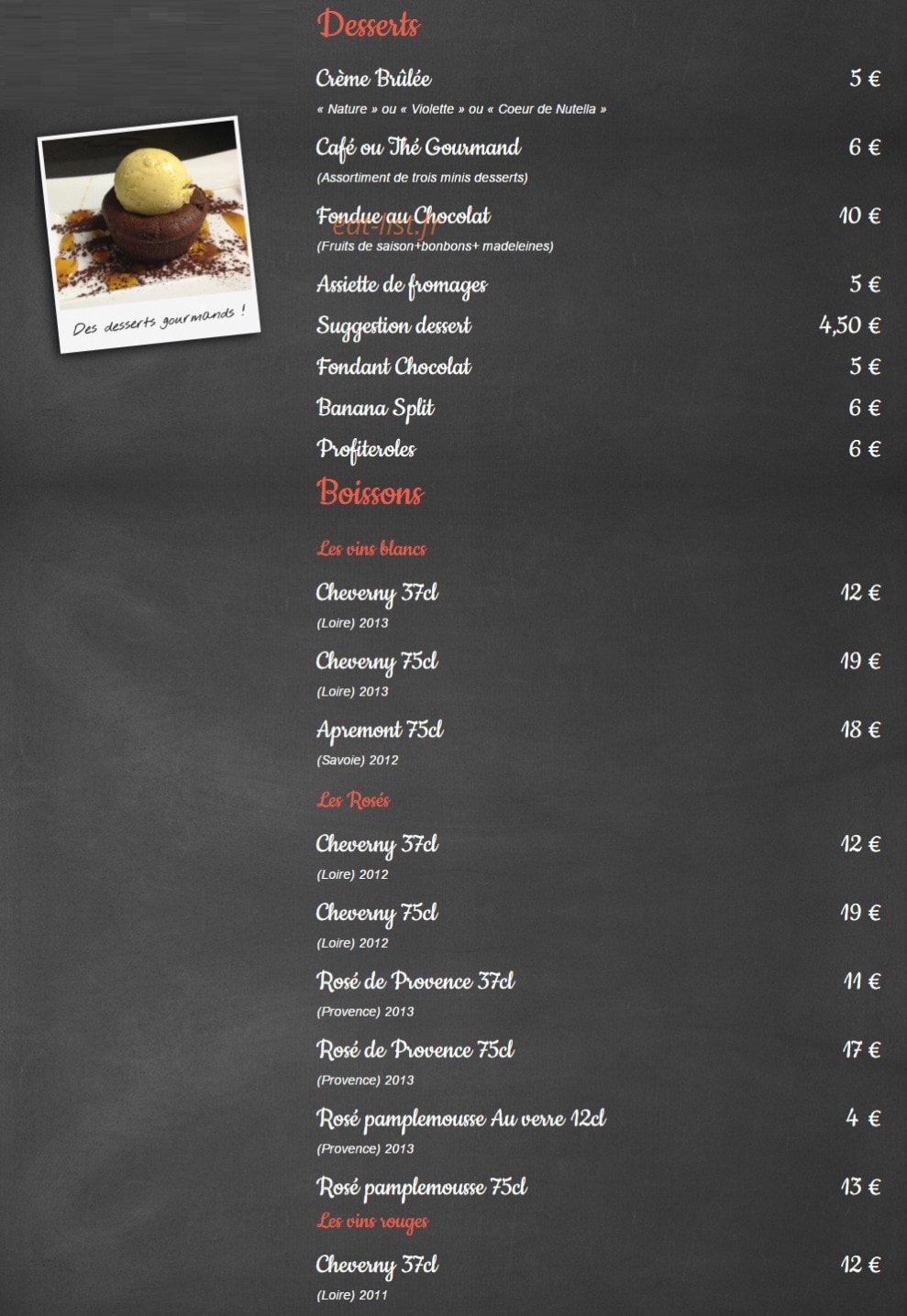 Le P’tit Gavroche — carte page 2