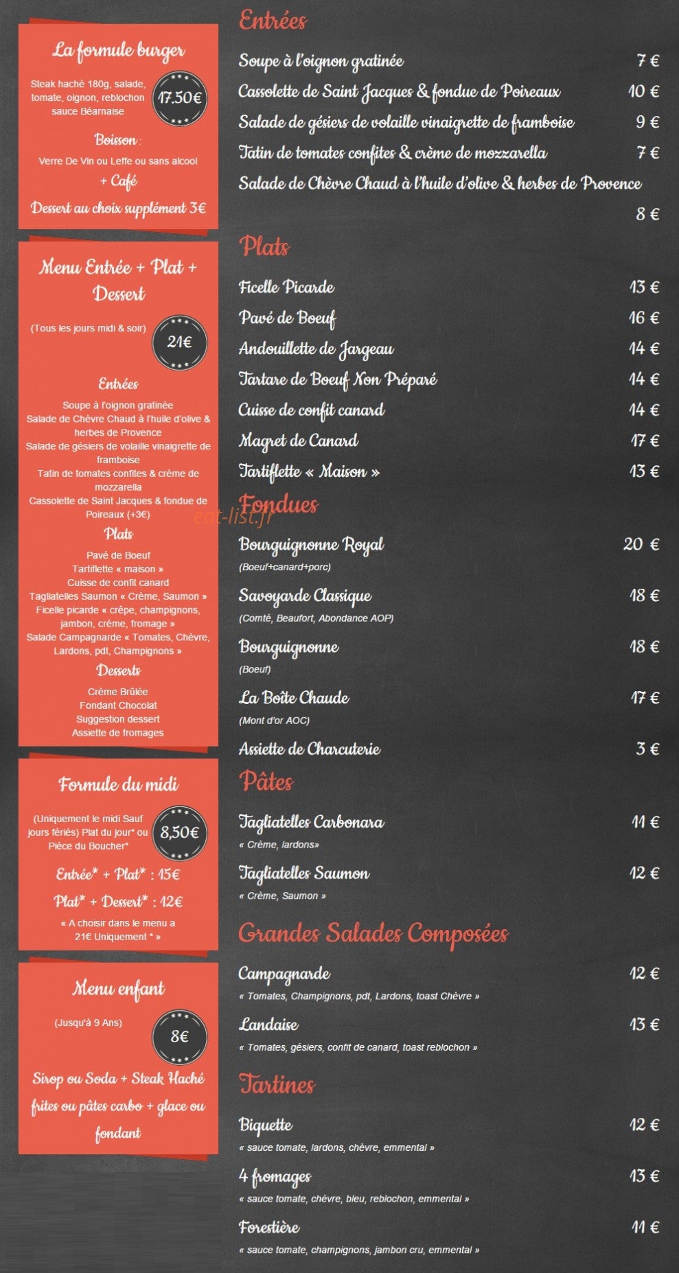 Le P’tit Gavroche — carte page 1