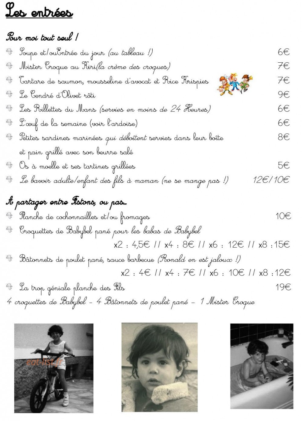 Les Fils à Maman — carte page 3