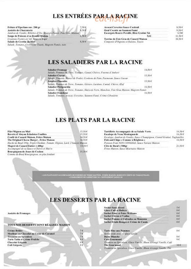 Les Pissenlits par La Racine — carte page 1