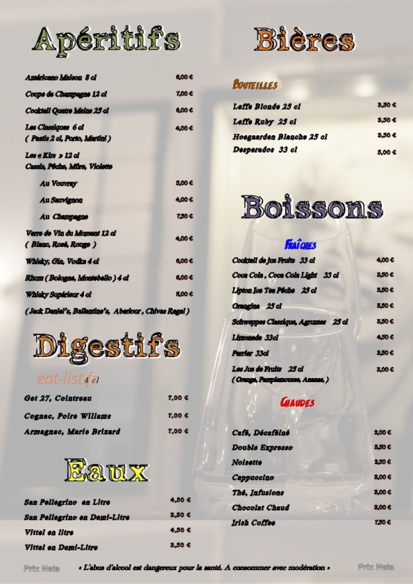 Les Quatre Mains — carte page 6