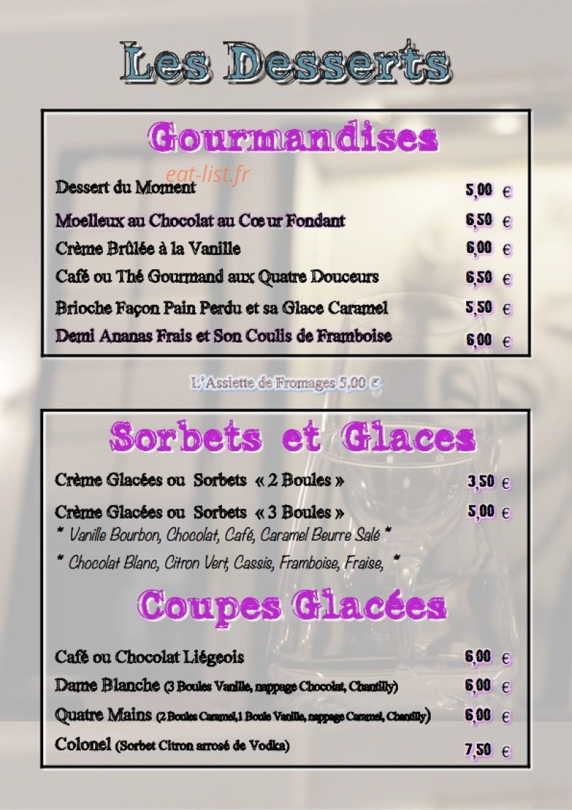 Les Quatre Mains — carte page 5