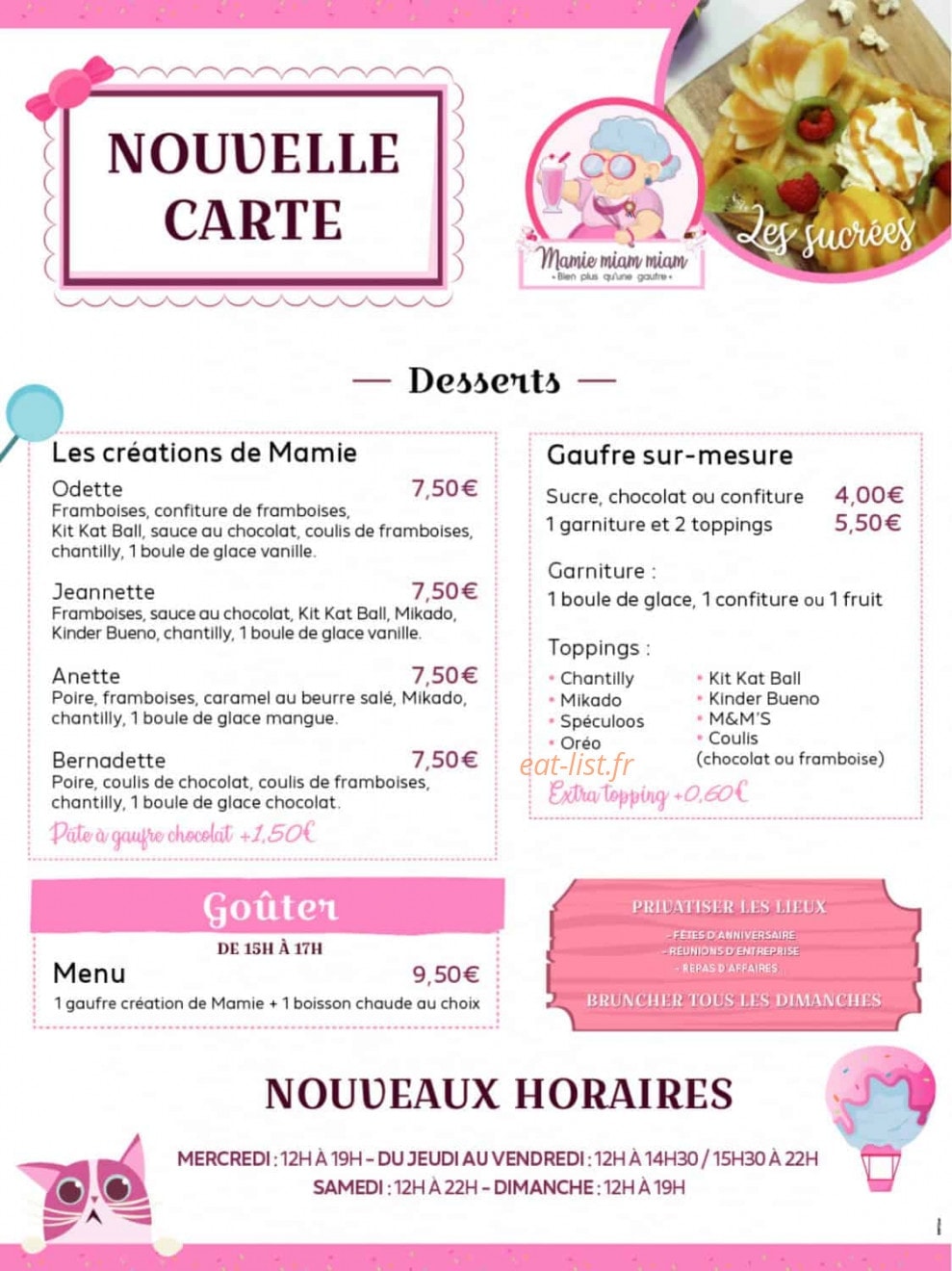 Mamie miam miam — carte page 3