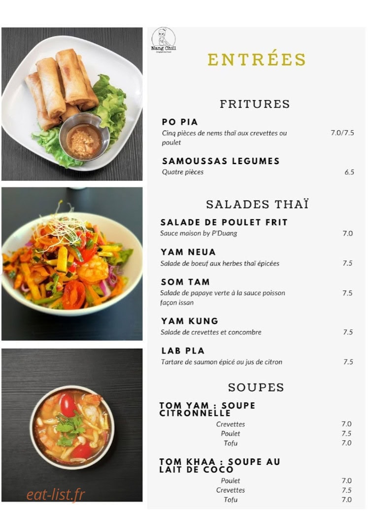 Nang Chill — carte page 1