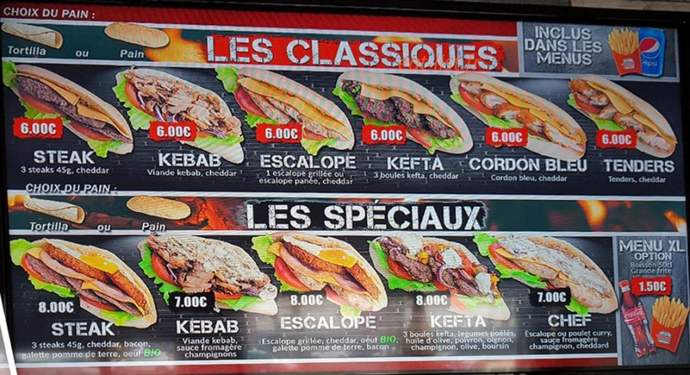 O' burger — carte page 2