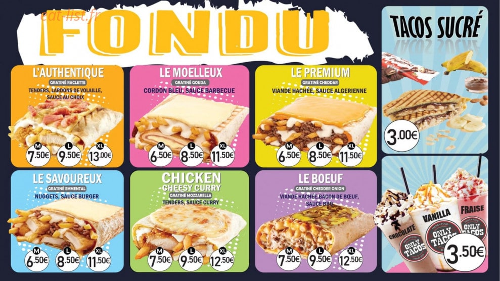 Only tacos — carte page 2