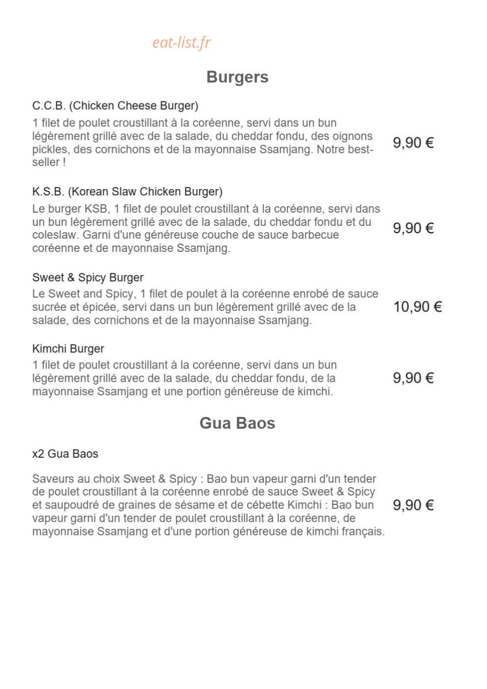 Out Fry — carte page 3