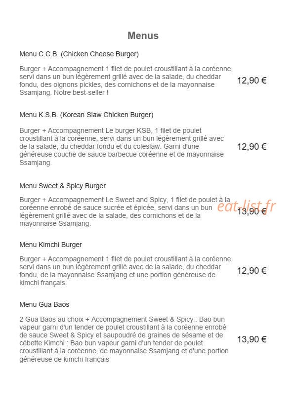 Out Fry — carte page 1