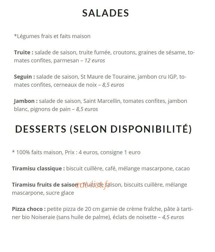 Petite Saison — carte page 2