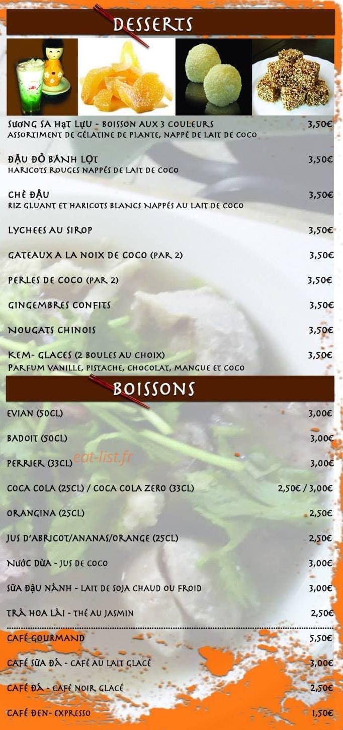 Pho L' Orient — carte page 4